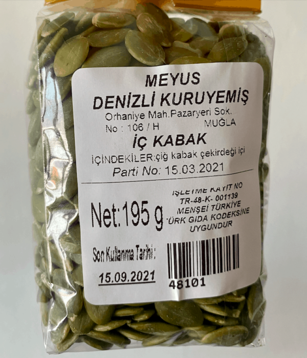 çiğ kabak çekirdeği içi