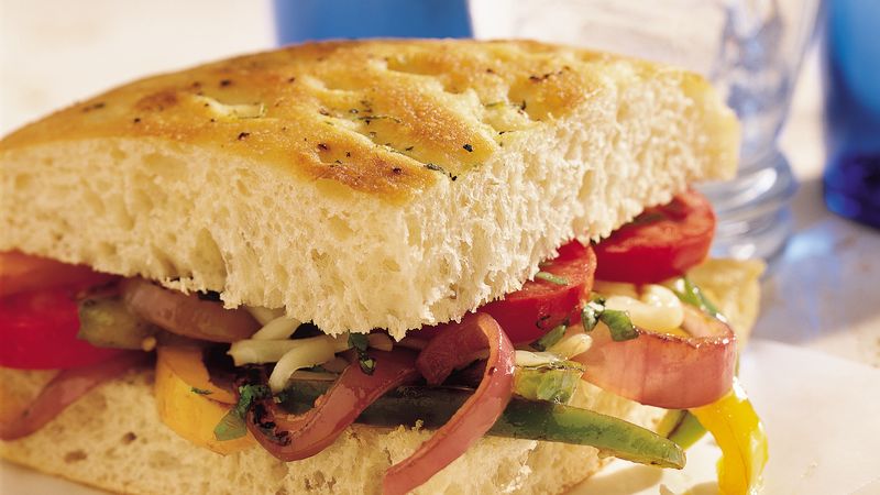 Focaccia Sandviç yapımı