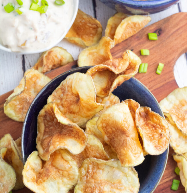 Yağsız Fırında Çıtır Patates Cipsi Tarifi