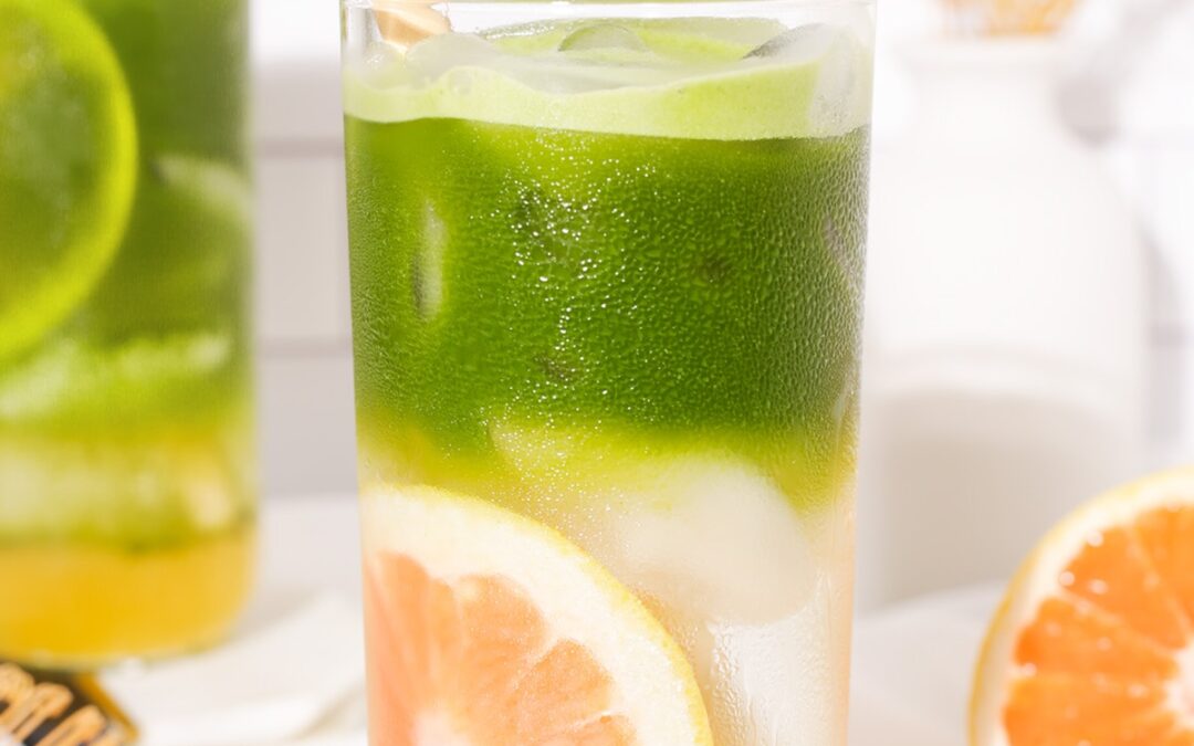 Sparkling orange matcha tarifi