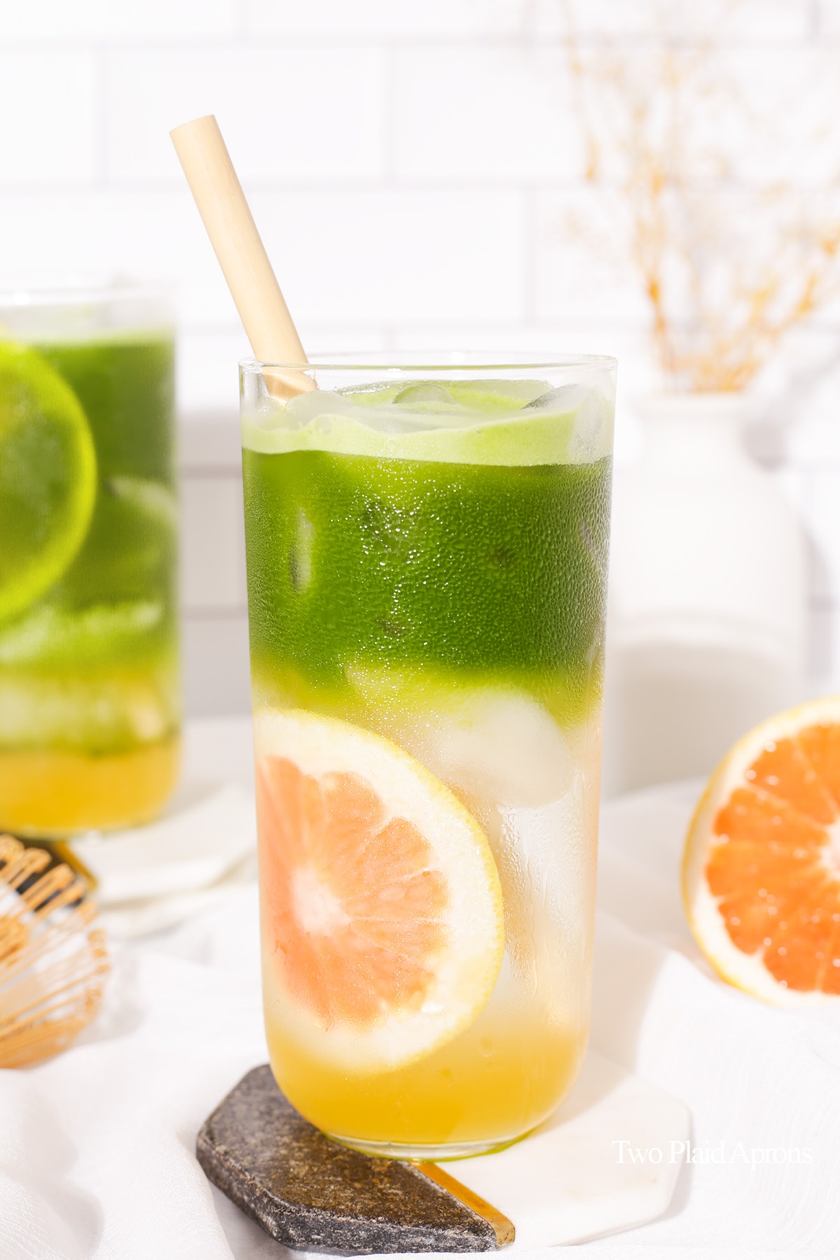 Sparkling orange matcha tarifi