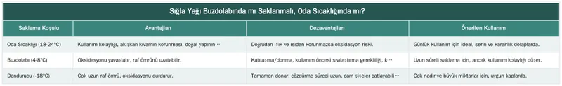 Sığla Yağı Buzdolabında mı Saklanmalı, Oda Sıcaklığında mı? — Sığla Yağı Buzdolabında mı Saklanmalı, Oda Sıcaklığında mı?