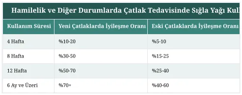Hamilelik ve Diğer Durumlarda Çatlak Tedavisinde Sığla Yağı Kullanımı
